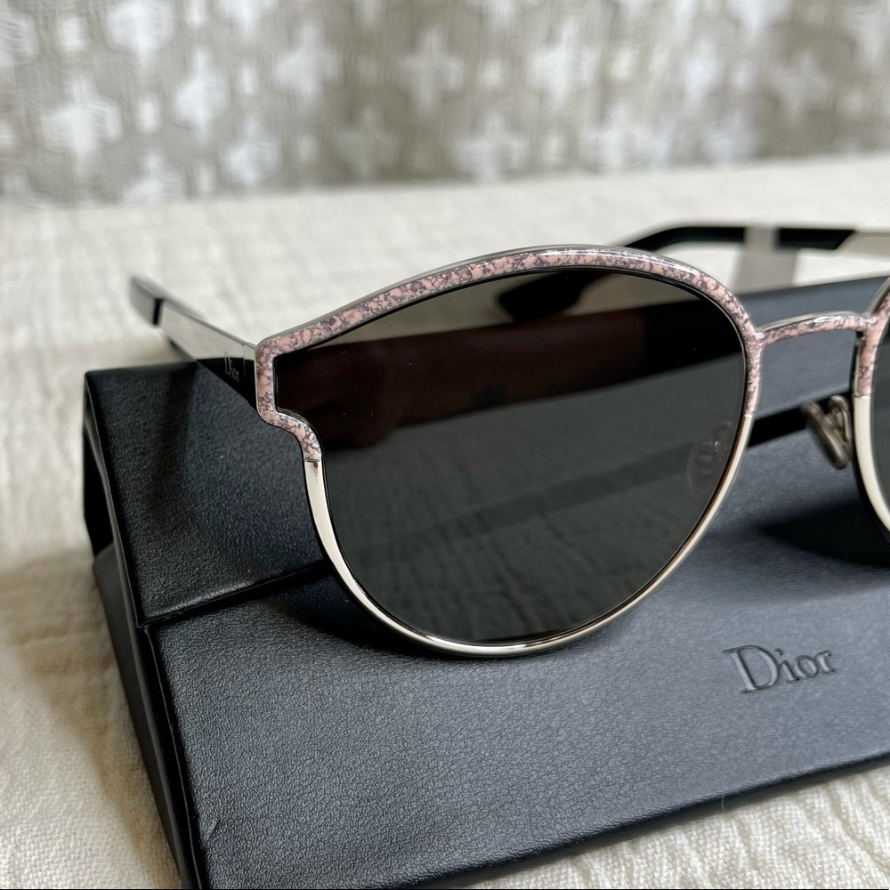 CHRISTIAN DIOR Sunglasses Marble Silver w/case NWT - Picture 4 of 16